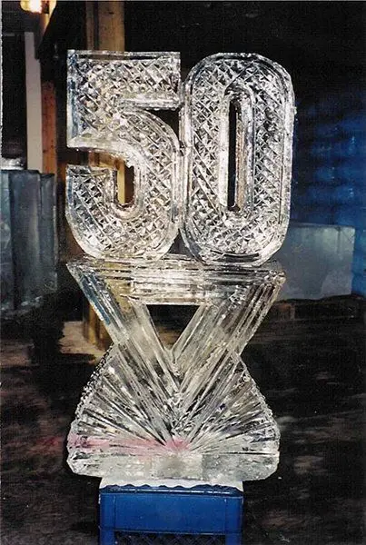 50th Anniversary party ice sculture
